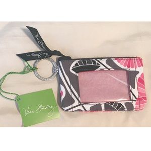 NWT! Vera Bradley Zip ID Keychain